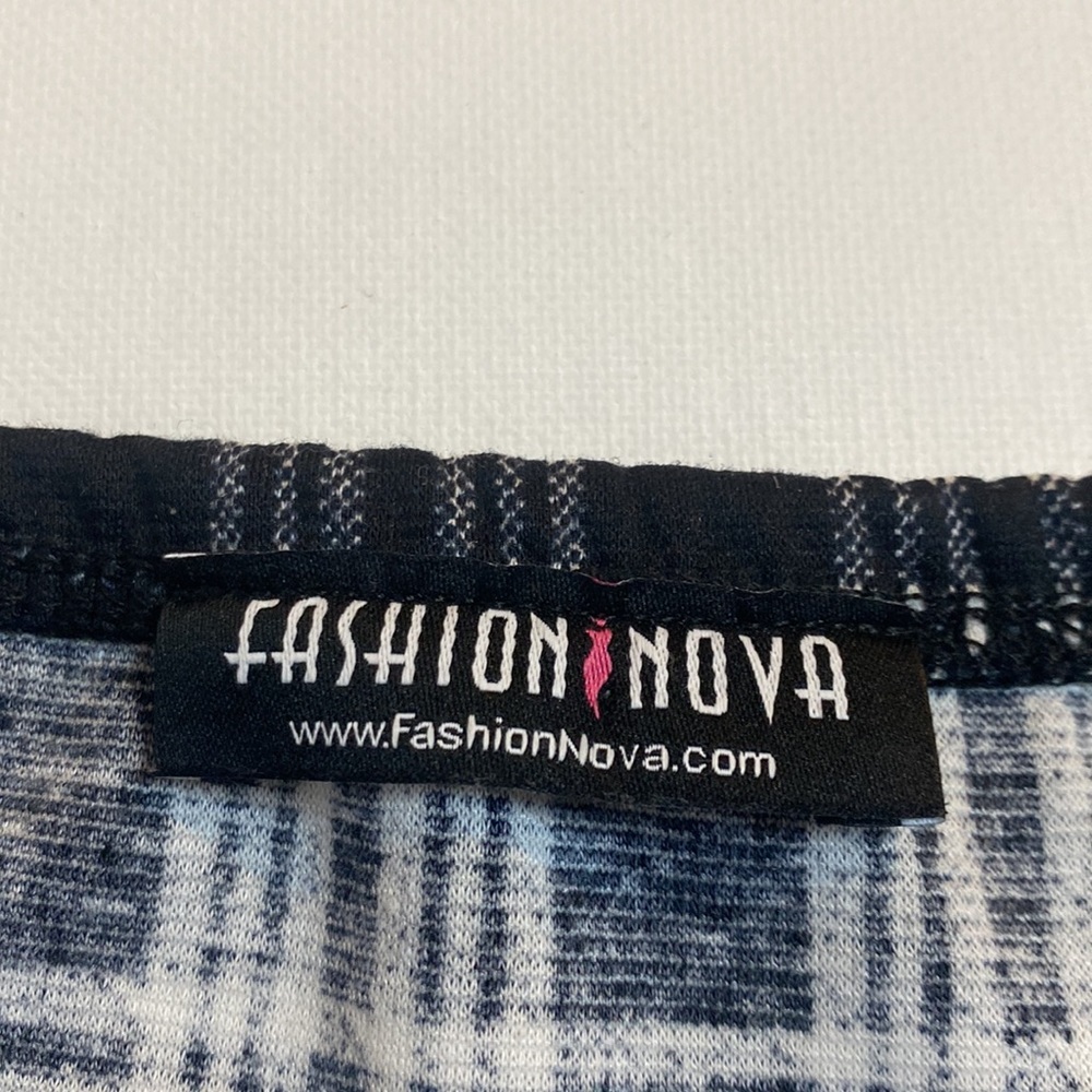 Fashion Nova Black & White Giuliana Checkered Tube Top - Picture 9 of 9